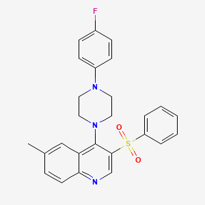 3-(Benzenesulfonyl)-4-[4-(4-fluorophenyl)piperazin-1-yl]-6-methylquinoline