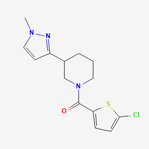 (5-chlorothiophen-2-yl)(3-(1-methyl-1H-pyrazol-3-yl)piperidin-1-yl)methanone