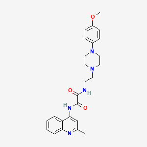 molecular formula C25H29N5O3 B2883588 N'-{2-[4-(4-methoxyphenyl)piperazin-1-yl]ethyl}-N-(2-methylquinolin-4-yl)ethanediamide CAS No. 1049418-16-7
