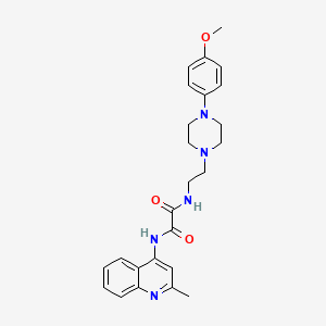 N1-(2-(4-(4-methoxyphenyl)piperazin-1-yl)ethyl)-N2-(2-methylquinolin-4-yl)oxalamide