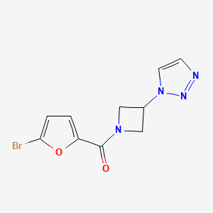 (3-(1H-1,2,3-triazol-1-yl)azetidin-1-yl)(5-bromofuran-2-yl)methanone