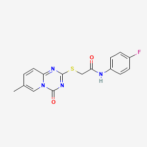 N-(4-fluorophenyl)-2-(7-methyl-4-oxopyrido[1,2-a][1,3,5]triazin-2-yl)sulfanylacetamide