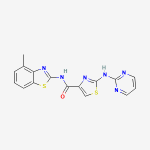 N-(4-methylbenzo[d]thiazol-2-yl)-2-(pyrimidin-2-ylamino)thiazole-4-carboxamide