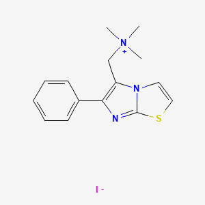 Trimethyl-[(6-phenylimidazo[2,1-b][1,3]thiazol-5-yl)methyl]azanium;iodide