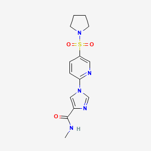 N-methyl-1-(5-(pyrrolidin-1-ylsulfonyl)pyridin-2-yl)-1H-imidazole-4-carboxamide