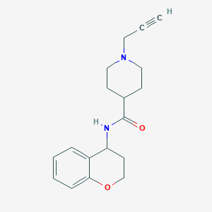 molecular formula C18H22N2O2 B2883610 N-(3,4-dihydro-2H-1-benzopyran-4-yl)-1-(prop-2-yn-1-yl)piperidine-4-carboxamide CAS No. 1258692-27-1