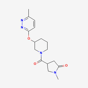 1-Methyl-4-(3-((6-methylpyridazin-3-yl)oxy)piperidine-1-carbonyl)pyrrolidin-2-one
