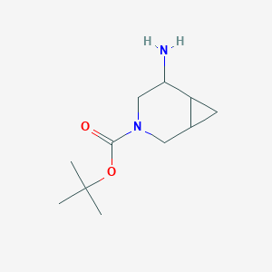 molecular formula C11H20N2O2 B2883636 tert-Butyl 5-amino-3-azabicyclo[4.1.0]heptane-3-carboxylate CAS No. 1559170-27-2