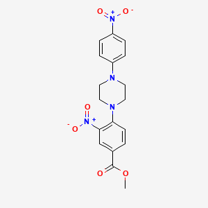 Methyl 3-nitro-4-[4-(4-nitrophenyl)piperazino]benzenecarboxylate