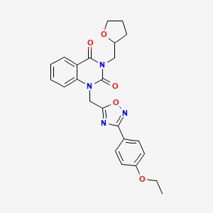 1-((3-(4-ethoxyphenyl)-1,2,4-oxadiazol-5-yl)methyl)-3-((tetrahydrofuran-2-yl)methyl)quinazoline-2,4(1H,3H)-dione