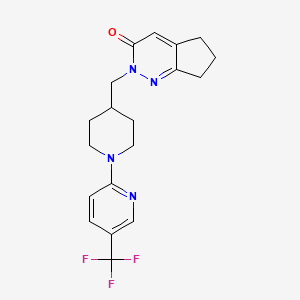 2-({1-[5-(trifluoromethyl)pyridin-2-yl]piperidin-4-yl}methyl)-2H,3H,5H,6H,7H-cyclopenta[c]pyridazin-3-one