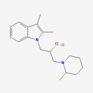 molecular formula C19H28N2O B2883649 1-(2,3-dimethyl-1H-indol-1-yl)-3-(2-methylpiperidin-1-yl)propan-2-ol CAS No. 865613-01-0