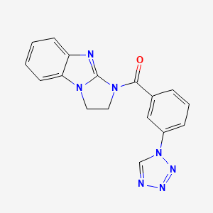 molecular formula C17H13N7O B2883657 (3-(1H-tetrazol-1-yl)phenyl)(2,3-dihydro-1H-benzo[d]imidazo[1,2-a]imidazol-1-yl)methanone CAS No. 1207008-00-1