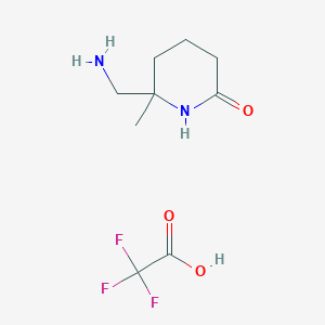6-(Aminomethyl)-6-methylpiperidin-2-one;2,2,2-trifluoroacetic acid