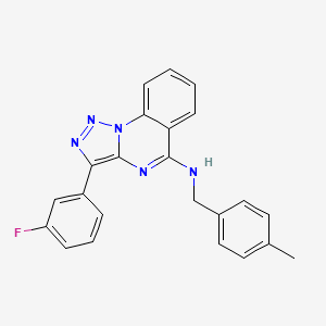 molecular formula C23H18FN5 B2883671 3-(3-fluorophenyl)-N-[(4-methylphenyl)methyl]triazolo[1,5-a]quinazolin-5-amine CAS No. 866847-13-4