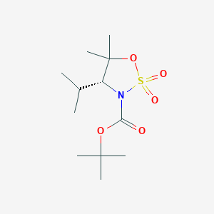 molecular formula C12H23NO5S B2883674 tert-butyl (4R)-5,5-dimethyl-2,2-dioxo-4-(propan-2-yl)-1,2lambda6,3-oxathiazolidine-3-carboxylate CAS No. 2225127-00-2