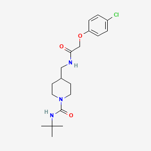 molecular formula C19H28ClN3O3 B2883678 N-tert-butyl-4-{[2-(4-chlorophenoxy)acetamido]methyl}piperidine-1-carboxamide CAS No. 1235064-96-6