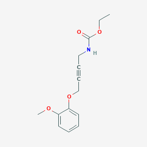 molecular formula C14H17NO4 B2883692 Ethyl (4-(2-methoxyphenoxy)but-2-yn-1-yl)carbamate CAS No. 1421481-41-5