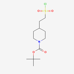 molecular formula C12H22ClNO4S B2883723 Tert-butyl 4-[2-(chlorosulfonyl)ethyl]piperidine-1-carboxylate CAS No. 2155853-00-0