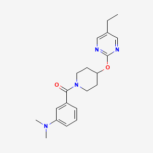 molecular formula C20H26N4O2 B2883734 [3-(Dimethylamino)phenyl]-[4-(5-ethylpyrimidin-2-yl)oxypiperidin-1-yl]methanone CAS No. 2380071-53-2