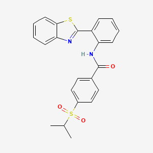 molecular formula C23H20N2O3S2 B2883739 N-(2-(benzo[d]thiazol-2-yl)phenyl)-4-(isopropylsulfonyl)benzamide CAS No. 941913-51-5