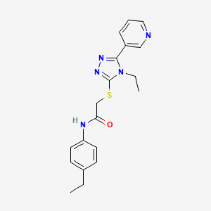 N-(4-ethylphenyl)-2-[(4-ethyl-5-pyridin-3-yl-1,2,4-triazol-3-yl)sulfanyl]acetamide