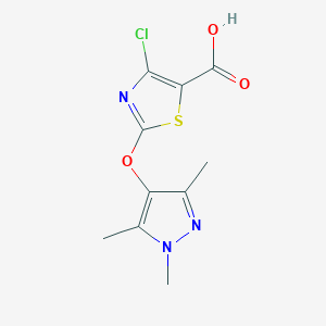 4-Chloro-2-(1,3,5-trimethylpyrazol-4-yl)oxy-1,3-thiazole-5-carboxylic acid