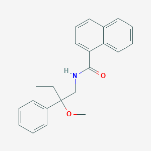 molecular formula C22H23NO2 B2883781 N-(2-METHOXY-2-PHENYLBUTYL)NAPHTHALENE-1-CARBOXAMIDE CAS No. 1796951-32-0