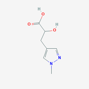 molecular formula C7H10N2O3 B2883784 2-hydroxy-3-(1-methyl-1H-pyrazol-4-yl)propanoic acid CAS No. 1505192-81-3