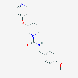 molecular formula C19H23N3O3 B2883785 N-(4-methoxybenzyl)-3-(pyridin-4-yloxy)piperidine-1-carboxamide CAS No. 2034499-89-1