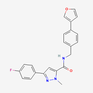 3-(4-fluorophenyl)-N-(4-(furan-3-yl)benzyl)-1-methyl-1H-pyrazole-5-carboxamide