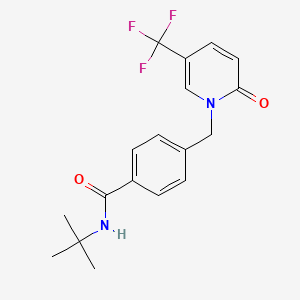 N-(tert-butyl)-4-{[2-oxo-5-(trifluoromethyl)-1(2H)-pyridinyl]methyl}benzenecarboxamide