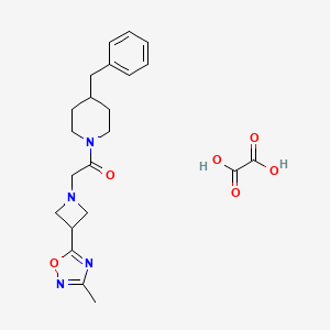 1-(4-Benzylpiperidin-1-yl)-2-(3-(3-methyl-1,2,4-oxadiazol-5-yl)azetidin-1-yl)ethanone oxalate