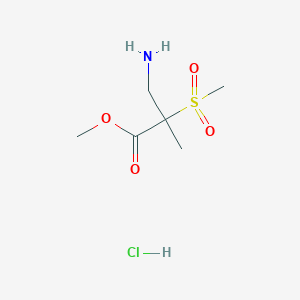 Methyl 3-amino-2-methyl-2-methylsulfonylpropanoate;hydrochloride