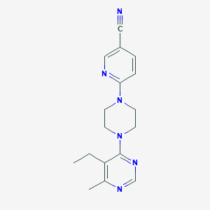 6-[4-(5-Ethyl-6-methylpyrimidin-4-yl)piperazin-1-yl]pyridine-3-carbonitrile