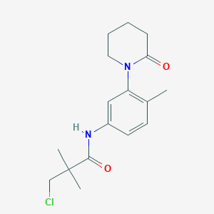 3-chloro-2,2-dimethyl-N-(4-methyl-3-(2-oxopiperidin-1-yl)phenyl)propanamide