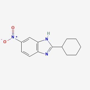 molecular formula C13H15N3O2 B2883831 2-cyclohexyl-5-nitro-1H-benzimidazole 