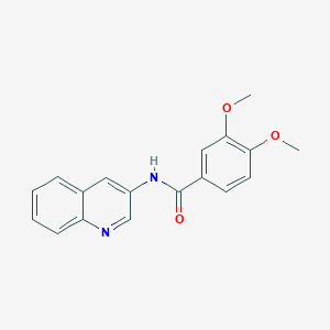 molecular formula C18H16N2O3 B2883832 3,4-Dimethoxy-N-quinolin-3-yl-benzamide CAS No. 200726-38-1