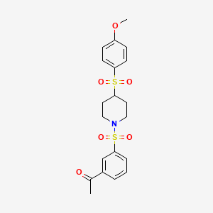1-(3-((4-((4-Methoxyphenyl)sulfonyl)piperidin-1-yl)sulfonyl)phenyl)ethanone