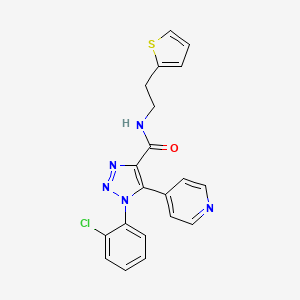 1-(2-chlorophenyl)-5-(pyridin-4-yl)-N-(2-(thiophen-2-yl)ethyl)-1H-1,2,3-triazole-4-carboxamide