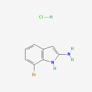 molecular formula C8H8BrClN2 B2883861 7-Bromo-1H-indol-2-amine;hydrochloride CAS No. 2416262-96-7