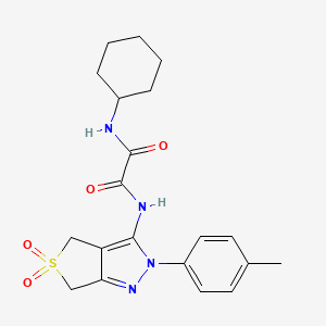 N1-cyclohexyl-N2-(5,5-dioxido-2-(p-tolyl)-4,6-dihydro-2H-thieno[3,4-c]pyrazol-3-yl)oxalamide