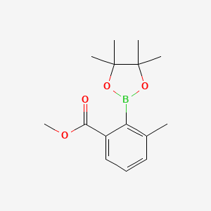 molecular formula C15H21BO4 B2883867 Methyl 3-methyl-2-(4,4,5,5-tetramethyl-1,3,2-dioxaborolan-2-YL)benzoate CAS No. 887234-98-2