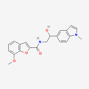 N-(2-hydroxy-2-(1-methyl-1H-indol-5-yl)ethyl)-7-methoxybenzofuran-2-carboxamide