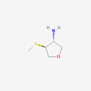 (3R,4S)-4-Methylsulfanyloxolan-3-amine