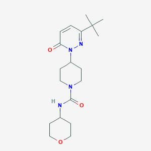 molecular formula C19H30N4O3 B2883882 4-(3-tert-butyl-6-oxo-1,6-dihydropyridazin-1-yl)-N-(oxan-4-yl)piperidine-1-carboxamide CAS No. 2379984-08-2
