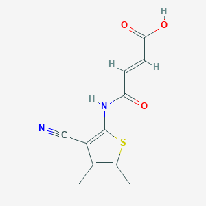 molecular formula C11H10N2O3S B2883895 (2E)-3-[(3-CYANO-4,5-DIMETHYLTHIOPHEN-2-YL)CARBAMOYL]PROP-2-ENOIC ACID CAS No. 321966-87-4