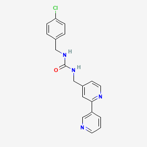 molecular formula C19H17ClN4O B2883896 1-([2,3'-Bipyridin]-4-ylmethyl)-3-(4-chlorobenzyl)urea CAS No. 2034268-08-9