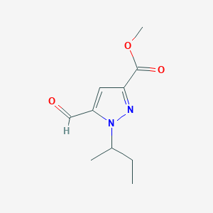 molecular formula C10H14N2O3 B2883902 Methyl 1-(butan-2-yl)-5-formyl-1H-pyrazole-3-carboxylate CAS No. 1823403-50-4