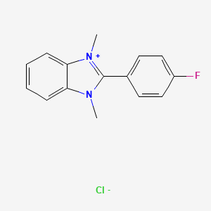 molecular formula C15H14ClFN2 B2883917 2-(4-fluorophenyl)-1,3-dimethyl-1H-1,3-benzodiazol-3-ium chloride CAS No. 1083165-95-0